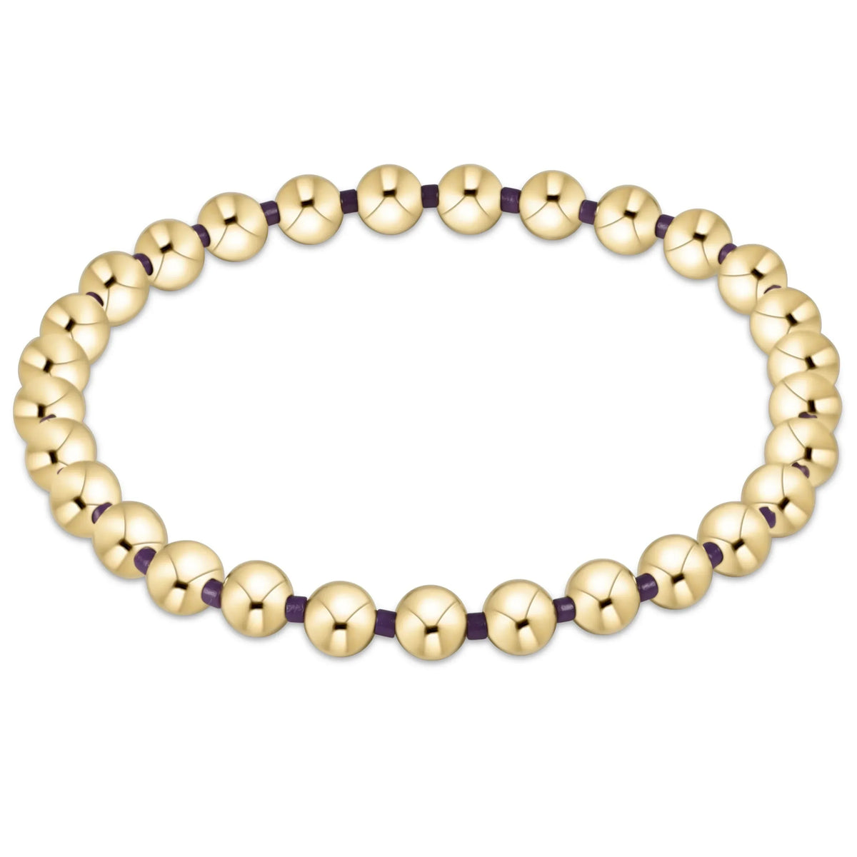 Gameday Hope Grateful 5mm Bead Bracelet - Purple