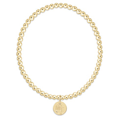eCOLLEGIATE Classic Gold 3mm Bracelet - Oklahoma Disc