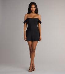 Effortless Charm Off-The-Shoulder Mini Dress