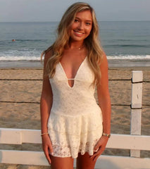 Boho Dreamer Ruffled Lace Romper