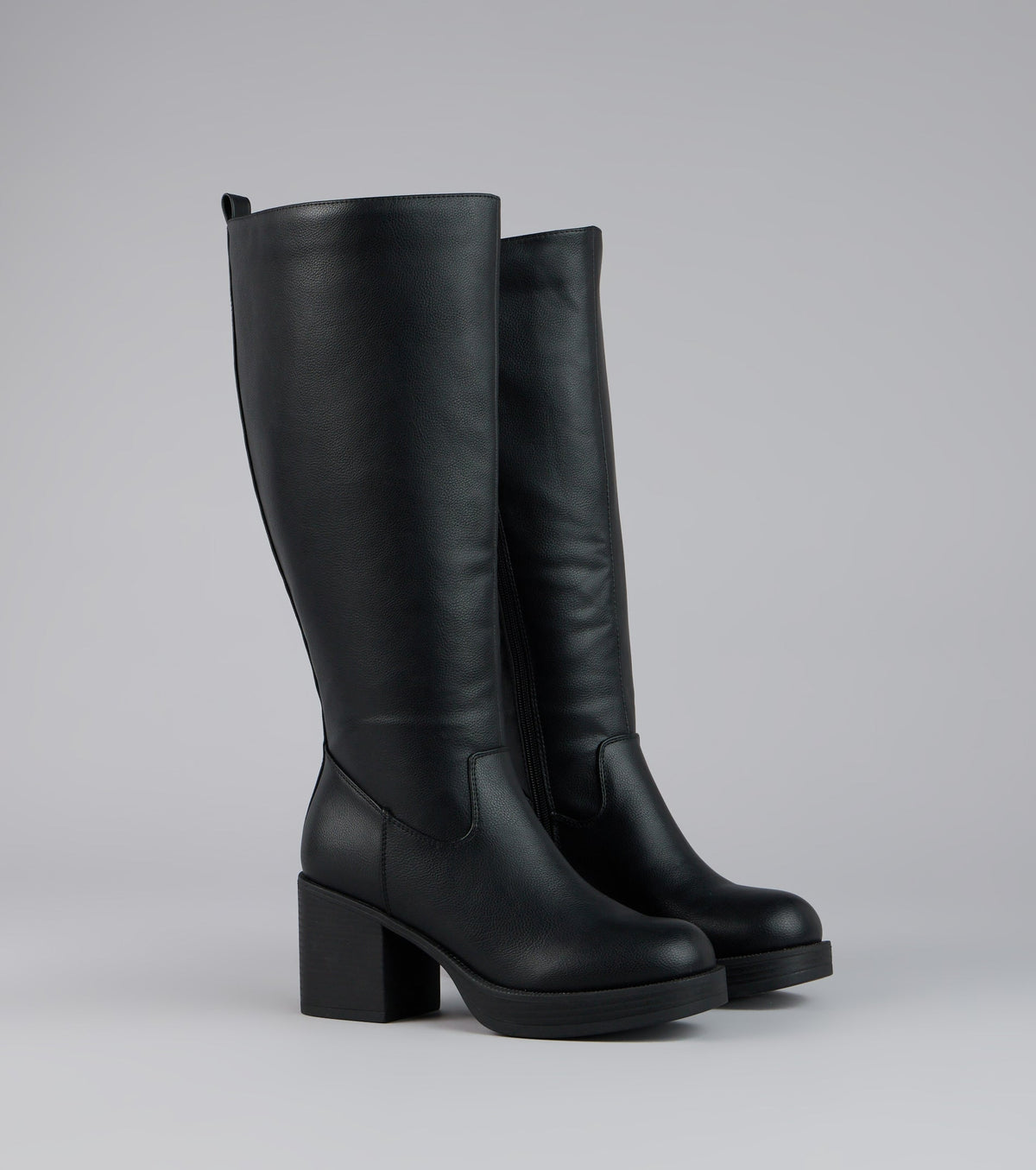 Steppin Up Block Heel Knee High Boots