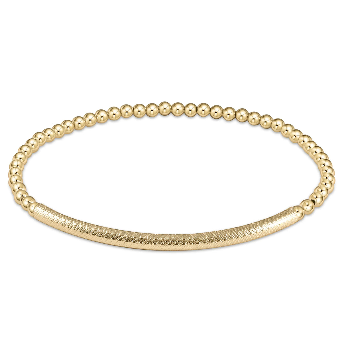 Bliss Bar Textured Gold 3mm Bracelet