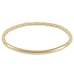 Bliss Bar Textured Gold 3mm Bracelet