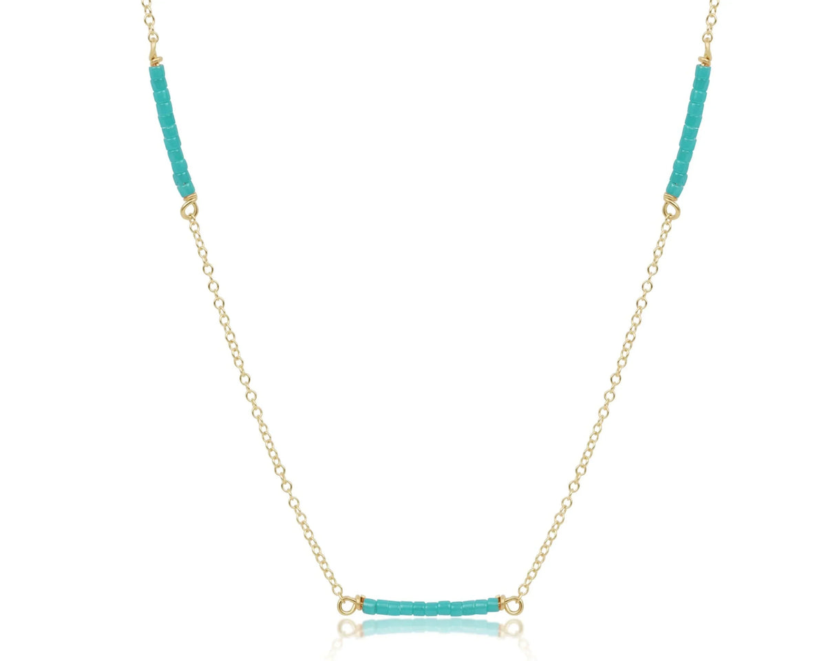 15" Choker Simplicity Chain Gold - Hope Bliss - Turquoise