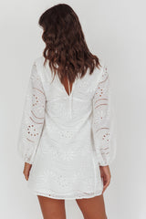 Long Weekend Eyelet Mini Dress White