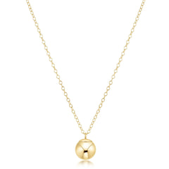16" Necklace Gold - Classic Gold 8mm Charm