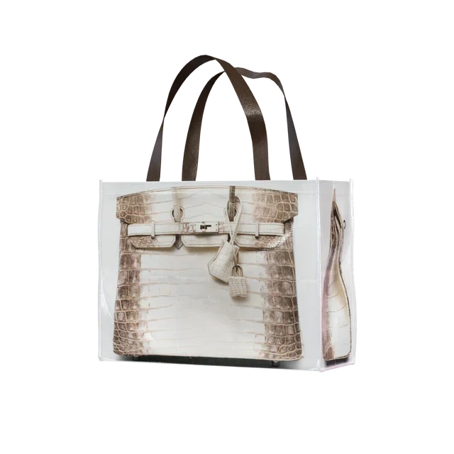 GroceryBags Creative Parody Platinum Bag Print Woven Bag Fire Over The Net Birkin Fitness Casual Bag