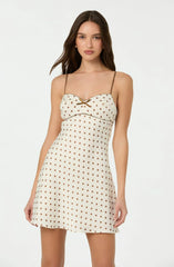 Satin Polka Dot Mini Dress