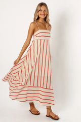 Brea Maxi Dress - Cream Stripe