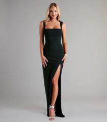 Savannah Formal Crepe Long Dress