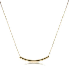 16" Necklace Gold - Bliss Bar Smooth Gold