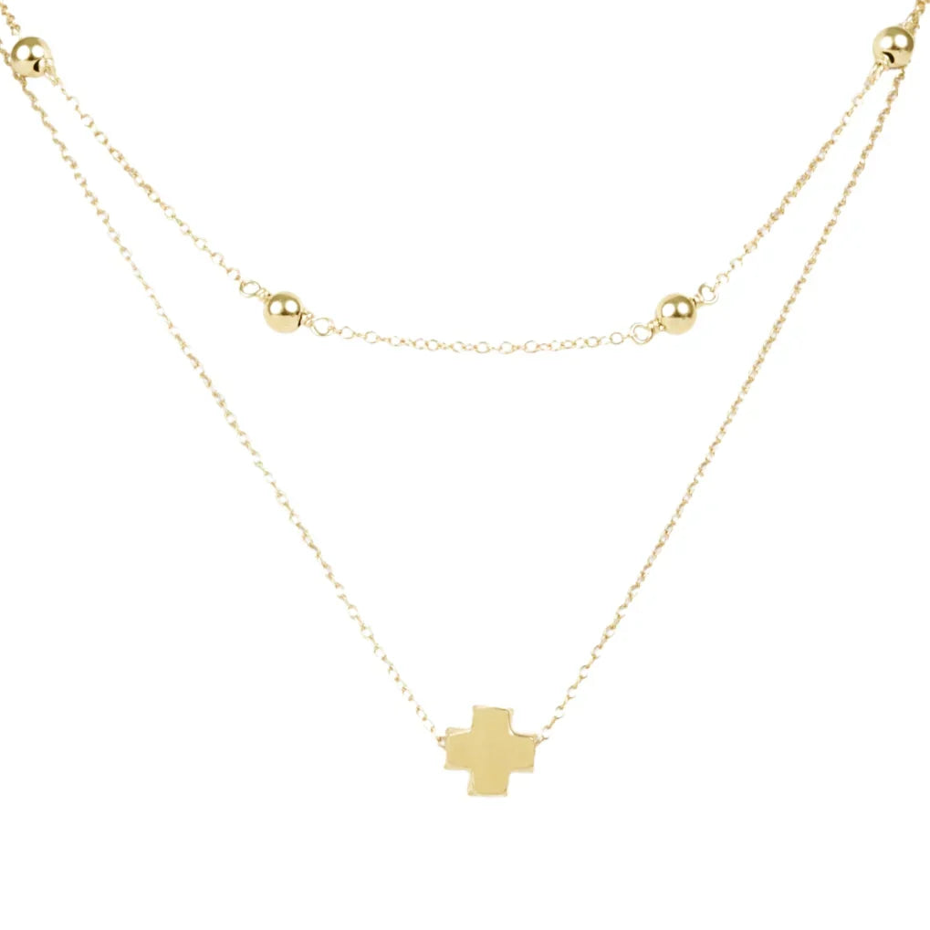 e's go-to gift layers - gold signature cross