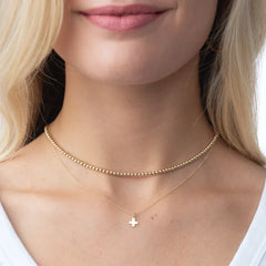 Choker Beaded - Classic Gold 3mm