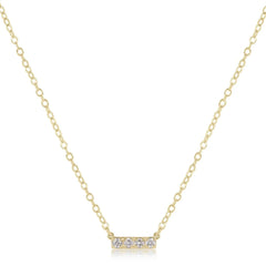 14kt Gold and Diamond Significance Bar Necklace - Four