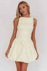 Dalayla Sleeveless Balloon Skirt Mini Dress Butter