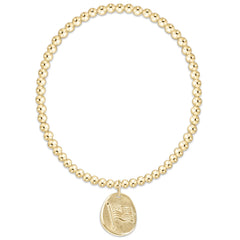 Classic Gold 3mm Bracelet - Inspire America Gold Disc