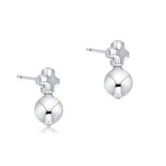 Signature Cross Small Sterling Studs - Classic Sterling