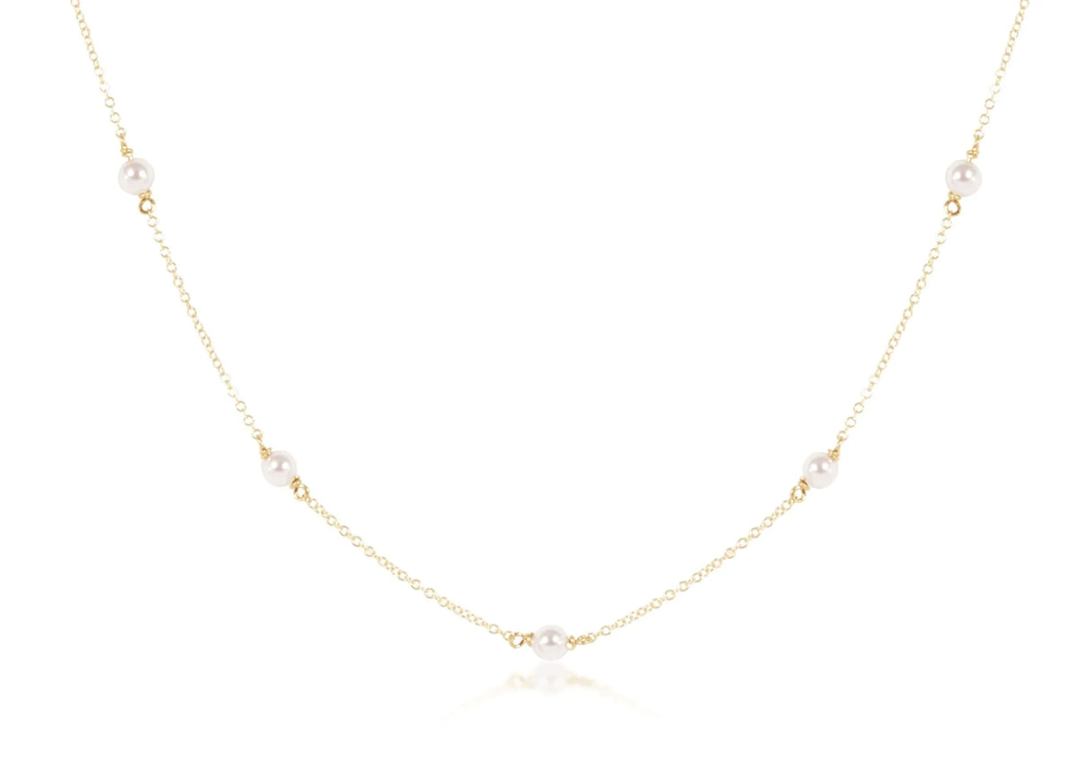 Choker Simplicity Chain Gold - Pearl 4mm
