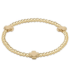 egirl Signature Cross 3mm Gold Bracelet - Gold