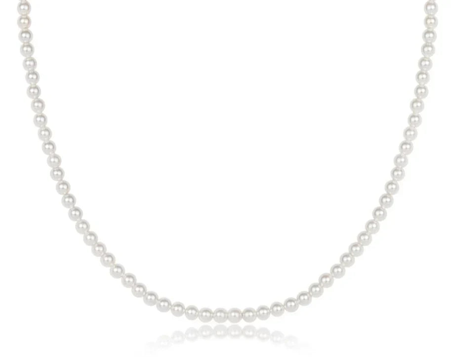Choker Beaded - Classic Pearl 3mm