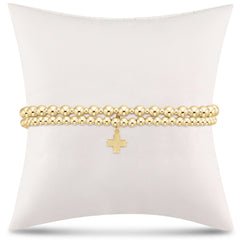 enewton Extends - grateful for you gift stack - gold signature cross charm
