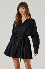 Winica Belted Mini Shirtdress