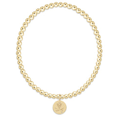 eCOLLEGIATE Classic Gold 3mm Bracelet - UVA Disc