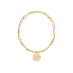 eCOLLEGIATE Classic Gold 3mm Bracelet - Virginia Tech Disc