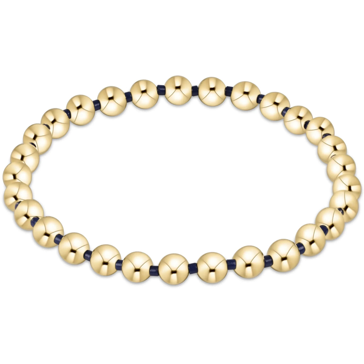 Gameday Hope Grateful 5mm Bead Bracelet - Navy
