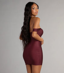 Sweetheart Crush Off-The-Shoulder Mini Dress