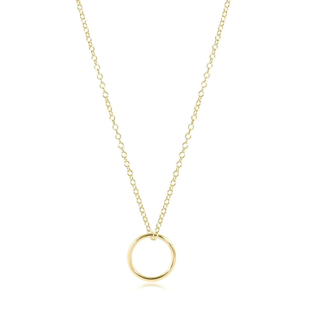 16" necklace gold - halo gold charm