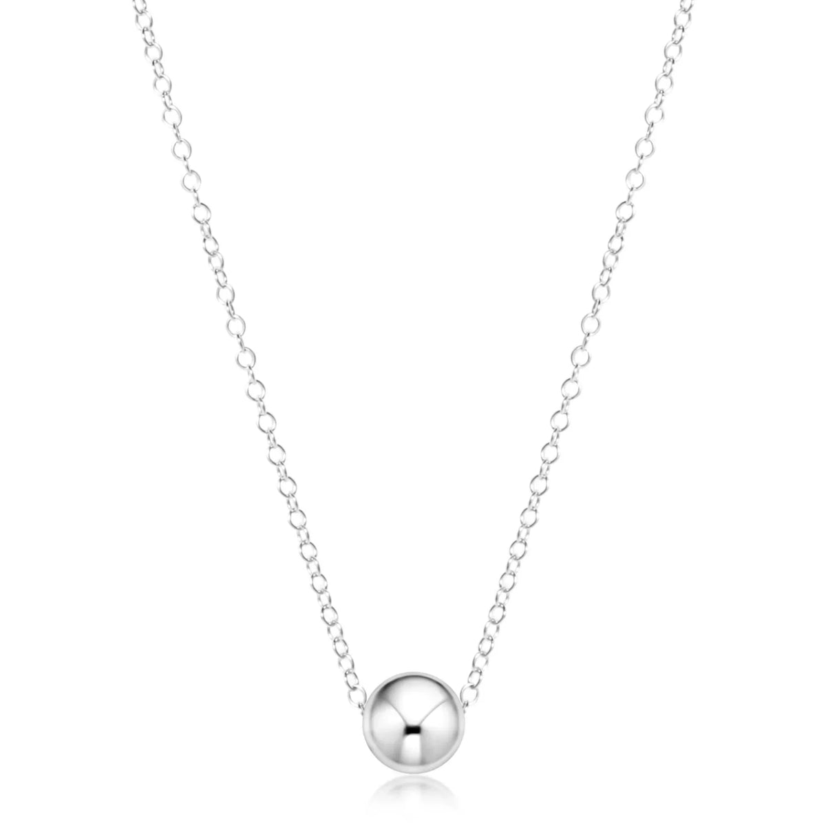 16" Necklace Sterling - Classic Sterling 8mm Bead