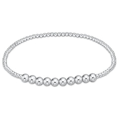 Classic Sterling Beaded Bliss 2mm Bead Bracelet - 4mm Sterling