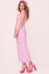 PINK x LoveShackFancy Beaux Icons Modal Midi Dress