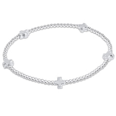 Signature Cross Small 2mm Sterling Bracelet - Sterling