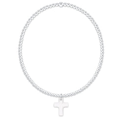Classic Sterling 2mm Bracelet - Blessed Crystal Charm