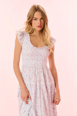 Chessie Cotton Floral Maxi Dress