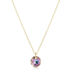 16" Necklace Gold - Reflection Small Charm - 06
