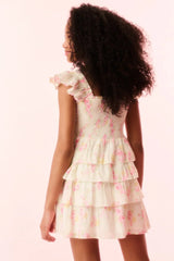 Girls Linoette Cotton Floral Dress