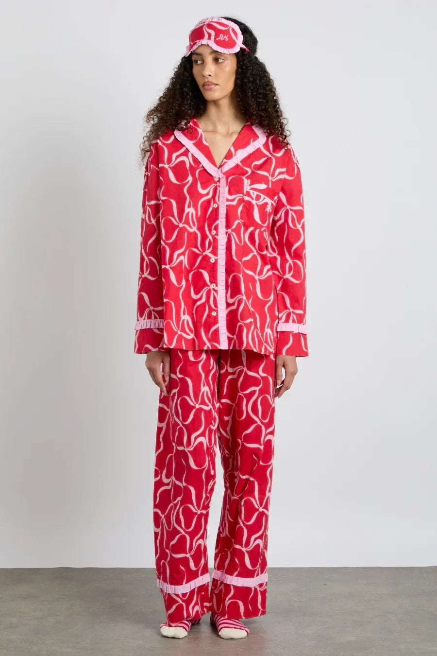 antonia pj set- red bows