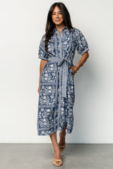 Karla Midi Dress | Deep Slate + White Floral