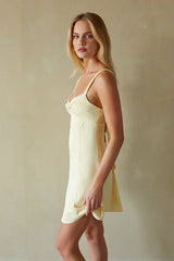Lizzy Front Twist Tie Back Mini Dress