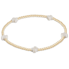 Signature Cross Small 2mm Gold Bracelet