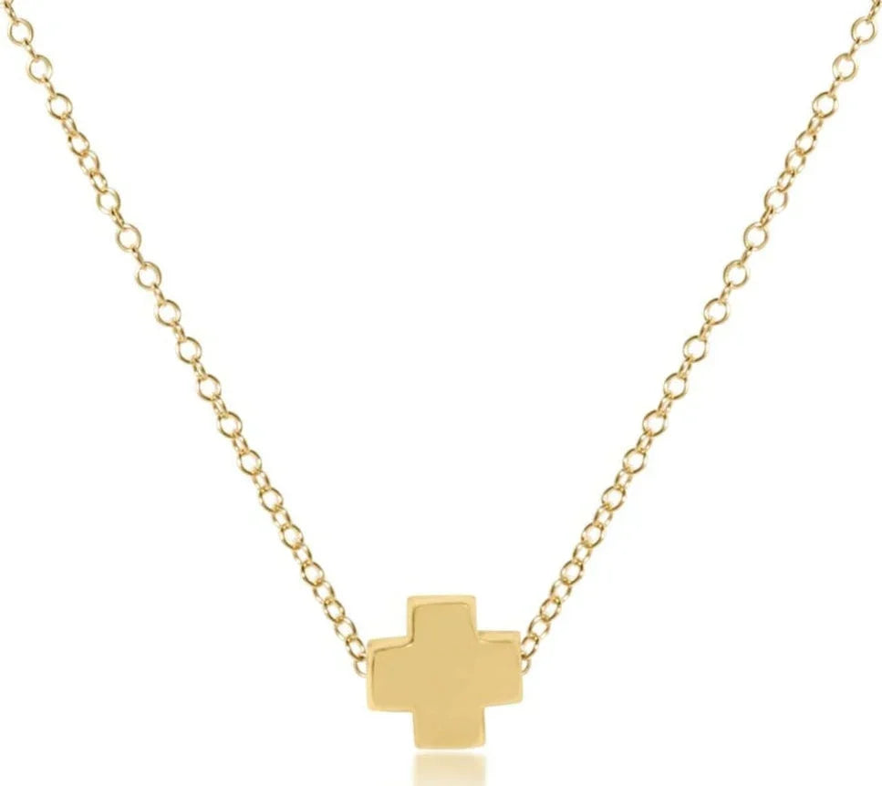egirl 14" Necklace Gold - Signature Cross Gold