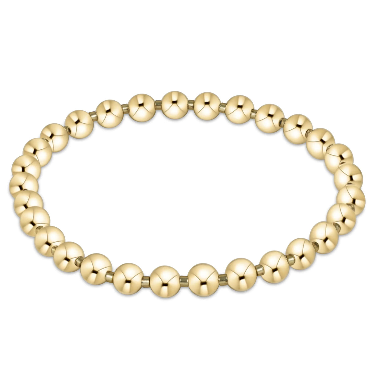 Gameday Hope Grateful 5mm Bead Bracelet - Gold Luster