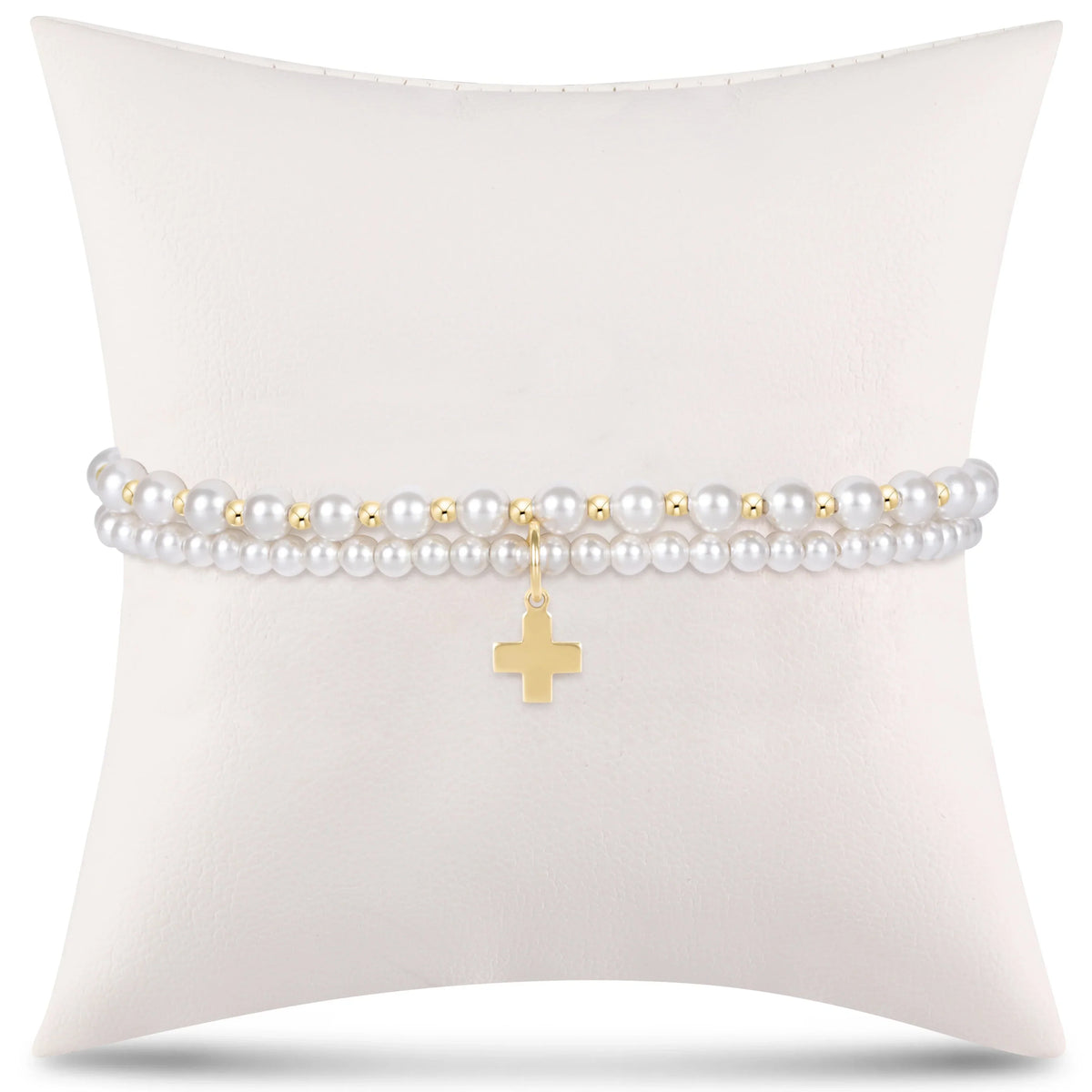 grateful for you gift stack - pearl signature cross charm