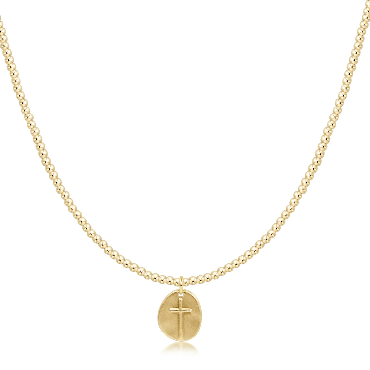 Choker Beaded - Classic Gold 2mm - Inspire Small Gold Disc