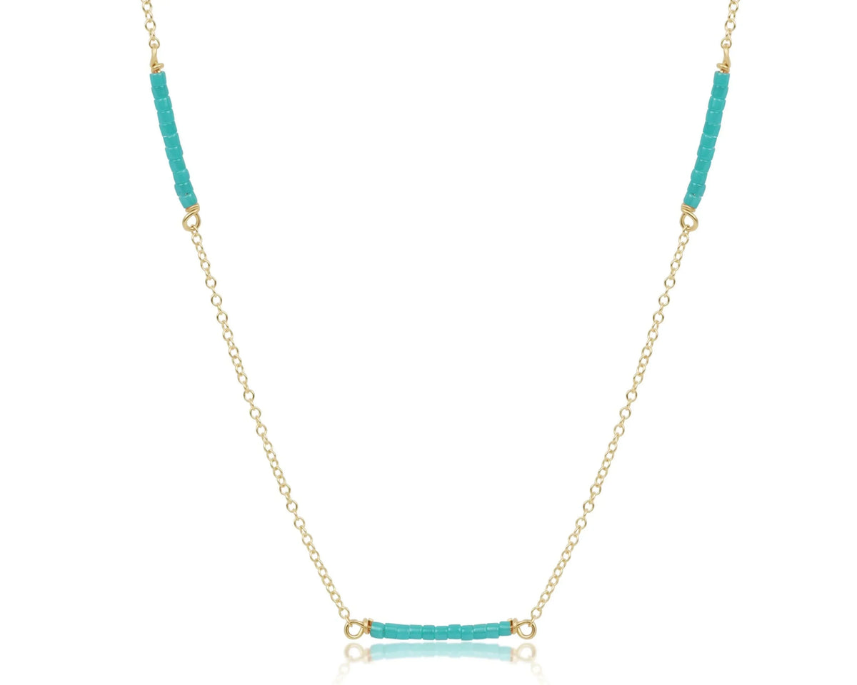15" Choker Simplicity Chain Gold - Hope Bliss - Sea Glass