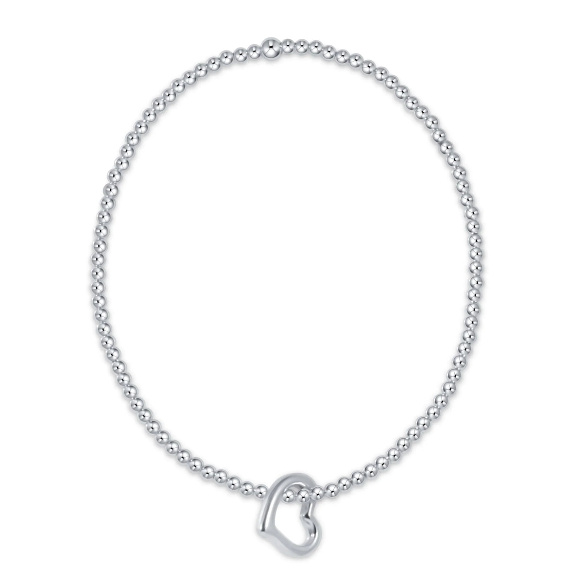 Classic Sterling 2.5mm Bracelet - Love Sterling Charm