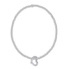 Classic Sterling 2.5mm Bracelet - Love Sterling Charm